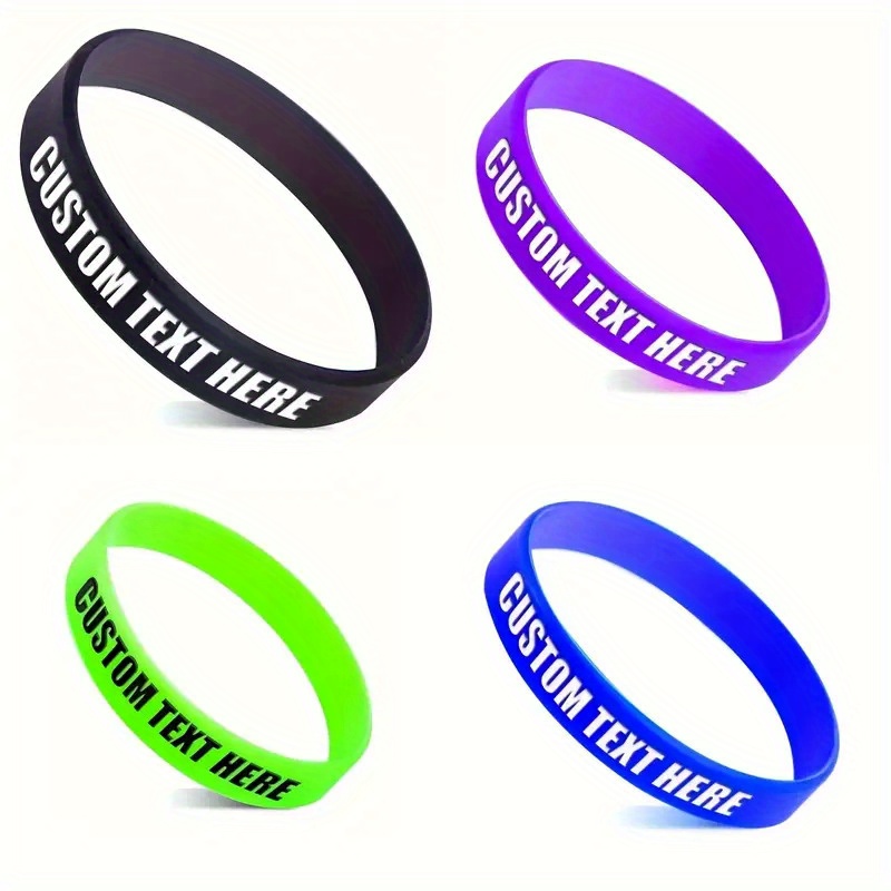 72pc Custom Silicone Bracelets, Personalised Gift Set